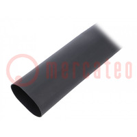 Heat shrink sleeve; glued; 3: 1; 40mm; L: 1.2m; black; polyolefine