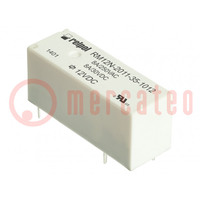 Relay: electromagnetic; SPDT; Ucoil: 12VDC; 10A; 8A/250VAC; PCB