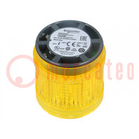 Avertisseur: lumineux; LED; jaune; 24VDC; 24VAC; IP65; Ø60mm