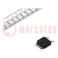 Tirisztor; 600V; Ifmax: 8A; 5A; Igt: 5mA; DPAK; SMD; tekercs,szalag