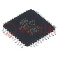 IC: microcontroller 8051; Interface: UART; 4÷5,5VDC; TQFP44; AT89