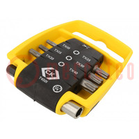 Kit: screwdriver bits; Torx®; 25mm; Mounting: 1/4" (C6,3mm); 7pcs.