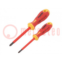 Kit: screwdrivers; insulated; 1kVAC; PlusMinus cross PZ-type