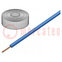 Cable; H07Z-K; cuerda; Cu; 70mm2; LSZH; azul; 450V,750V; Clase: 5
