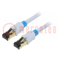 Patch cord; S/FTP; 6; OFC; PVC; grey; 2m; RJ45 plug,both sides