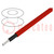 Vezeték; sodrat; Cu; 18AWG; PVC; piros; 40kV; 152m; Alkalmazás: külső