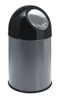 Abfallbehälter mit Druckdeckel 30 Liter, VB 460001, Matallik, Schwarz