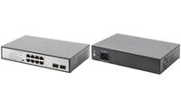 DIGITUS 19" Gigabit PoE Switch, 8-Port, Unmanaged, 2 Uplinks (11007598)