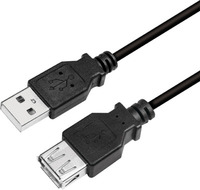 LogiLink USB 2.0-Kabel USB-A(m)/USB-A(f) 2m