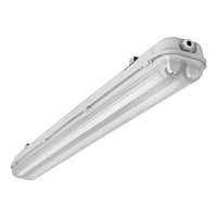 KANLUX LÁMPARA LED PARA ESTANCIAS HÚMEDAS, GARAJES, GARAJES, HABITACIONES DE TRABAJO, 2 X 36 W, IP 65, PARA TUBOS LED INTERCAMBI