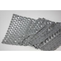 Läufer Dreiecke, grau/silber Folienprint, 100% Polyester,40x180cm