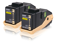 Epson AL-C9300N Double Pack Toner Cartridge Yellow 7.5kx2