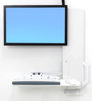 Ergotron 61-081-062 support d'écran plat pour bureau 61 cm (24") Blanc Mur