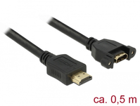 DeLOCK 85463 cable HDMI 0,5 m HDMI tipo A (Estándar) Negro