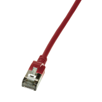 LogiLink CQ9064S networking cable Red 0.3 m Cat6a S/UTP (STP)
