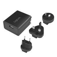 LogiLink USB socket travel adapter for 2.1A Fast Charging, 10.5W
