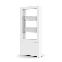 Chief Impact Floor Standing Back-to-Back Kiosk – Portrait 48” White