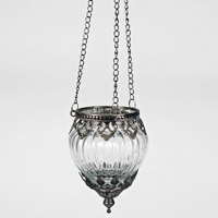 Originals 4490 Kerzenständer Glas, Metall Grau, Transparent
