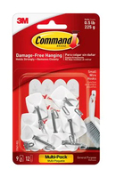 Command 70006958246 Indoor Universal hook Stainless steel, White 9 pc(s)