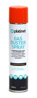 Platinet Gas/Air Duster, 600ml Can, Extension Tube, Gently Remove Dust and Debris from sensitive electronics such as keyboards/laptops, contains no CFC, FCKW or CKW