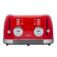 Sogo TOS-SS-5465 toaster 6 4 slice(s) Red