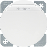 Berker Relais-Schalter mit Zentralstück für Hotelcard R.1/R.3 polarweiß, glänzend