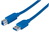 Manhattan USB-A to USB-B Cable, 3m, Male to Male, Blue, 5 Gbps (USB 3.2 Gen1 aka USB 3.0), Equivalent to USB3SAB3MBK (except colour), SuperSpeed USB, Lifetime Warranty, Polybag