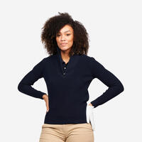 Women's Golf Half-zipped Pullover - Mw500 Navy - L