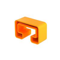 Schutzkappe für Profilschiene MS5030 55x25mm Polyethylen pastellorange RAL 2003