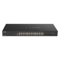 D-LINK Switch 24x10Gbps SFP+ + 4xGigabit Fémházas, Menedzselhető, DXS-1210-28S