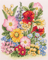 Counted Cross Stitch Kit: Meadow Flowers