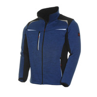 Strickfleece-Jacke "Refleece" •blau meliert S