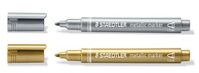Staedtler Metallic Marker Bullet Tip 1-2mm Line Gold and Silver (Pack 2)