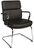 Deco Cantilever Retro Style Faux Leather Reception/Boardroom/Visitors Chair Black - 1101BLK -