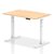 Dynamic Air 1200 x 800mm Height Adjustable Desk Maple Top Cable Ports White Leg HA01113