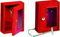 Artikeldetailsicht BURG-WÄCHTER BURG-WÄCHTER Notschlüsselbox mit Scheibe und Nothammer 6161 Farbe:rot mit 1 Schlüsselhaken Maße:H167/B130