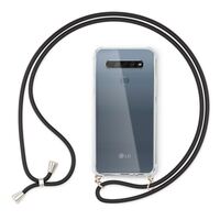 NALIA Necklace Cover with Band compatible with LG K61 Case, Protective Transparent Silicone Phonecase & Adjustable Holder Strap, Easy to Carry Crossbody Skin Clear Bumper Slim P...