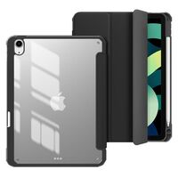 NEW YORK Mirror Pencil Case iPad Air 11 2024. Black front/Transparent back. Corner protection Tablet-Hüllen