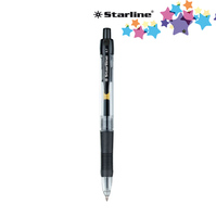 Penna Gel a Scatto Starline - 0,7 mm (Nero Conf. 12)