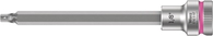 Wera 05003081001 8740 B HF Binnenzeskant Zyklop Bitdop met 3/8"-aandrijving met vasthoudfunctie, 1/8" x 107 mm 5003081001