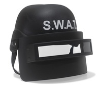 casque de policier "swat" noir avec visière enfant