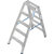 Escalera de tijera de aluminio de peldaños planos, antideslizamiento R13