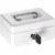 Geldkassette Mini-Box Stahlblech mit Schloss 125x95x60mm weiß