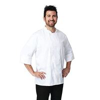 Whites Atlanta Unisex Chef Jacket in White - Polycotton - Teflon Coated - XL