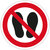 Verbotsschild, Ø 100 mm, Betreten der Fläche verboten, P024, Polyethylen, 1.000 Verbotszeichen