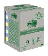 Post-it® Recycling Notes 654RCP8+2, verschiedene Farben, 76 x 76 mm, 8 + 2 Blöcke à 100 Blatt