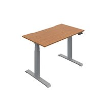 Okoform Dual Motor Sit/Stand Heated Desk 1600x800x645-1305mm Nova Oak/Silver KF846185