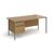 Essential office rectangular H-frame desk with one fixed pedestal