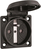 ABL Einbau-Steckdose schwarz 1662002 IP54 CEE 7/V Schraubanschluss