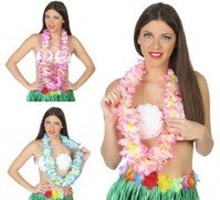 Collar Hawaiano en 3 colores surtidos Universal Adulto
